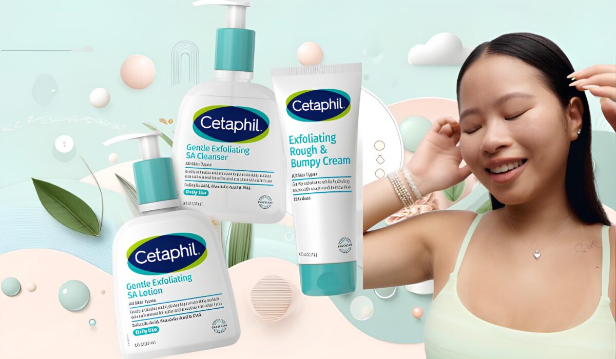 Katie Fang promoting Cetaphil Gentle Exfoliating Collection